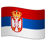 Bagaimana Flag: Serbia emoji terlihat di Whatsapp.