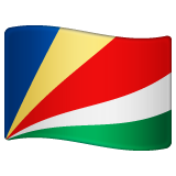 Bagaimana Flag: Seychelles emoji terlihat di Whatsapp.