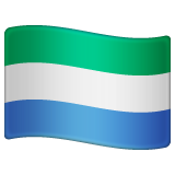 How Flag: Sierra Leone emoji looks on Whatsapp.