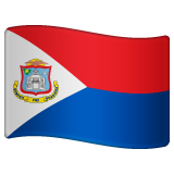 Como o emoji do Bandeira: Sint Maarten é exibido no Whatsapp.