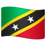 How Flag: St. Kitts & Nevis emoji looks on Whatsapp.