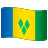 How Flag: St. Vincent & Grenadines emoji looks on Whatsapp.