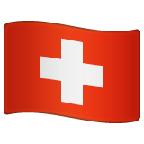 Wie Flagge: Schweiz Emoji auf Whatsapp aussieht.