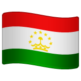 Bagaimana Flag: Tajikistan emoji terlihat di Whatsapp.