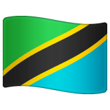 Hvordan Flagg: Tanzania emoji ser ut på Whatsapp.