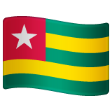 Wie Flagge: Togo Emoji auf Whatsapp aussieht.