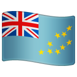 How Flag: Tuvalu emoji looks on Whatsapp.