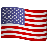 How Flag: United States emoji looks on Whatsapp.