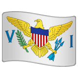 Bagaimana Flag: U.S. Virgin Islands emoji terlihat di Whatsapp.