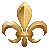 Hoe Fleur de lis emoji eruit ziet op Whatsapp.