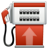 Bagaimana Fuel Pump emoji terlihat di Whatsapp.