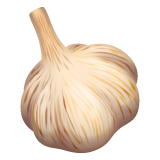 Bagaimana Garlic emoji terlihat di Whatsapp.