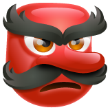 Hvordan Tengu emoji ser ut på Whatsapp.