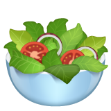 Bagaimana Green Salad emoji terlihat di Whatsapp.