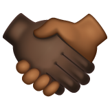 🫱🏾‍🫲🏽 Handshake: Medium-Dark Skin Tone, Medium Skin Tone Emoji