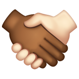 🫱🏼‍🫲🏾 Handshake: Medium-Light Skin Tone, Medium-Dark Skin Tone