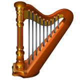 How Harp emoji looks on Whatsapp.