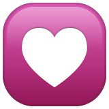 Bagaimana Heart Decoration emoji terlihat di Whatsapp.