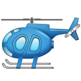 Bagaimana Helicopter emoji terlihat di Whatsapp.