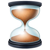 Bagaimana Hourglass Not Done emoji terlihat di Whatsapp.