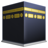 Bagaimana Kaaba emoji terlihat di Whatsapp.