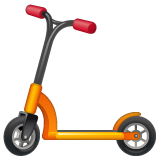 Bagaimana Kick Scooter emoji terlihat di Whatsapp.