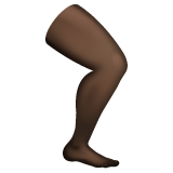 Bagaimana Leg: Dark Skin Tone emoji terlihat di Whatsapp.