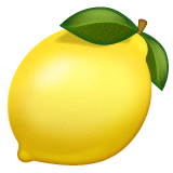 How Lemon emoji looks on Whatsapp.