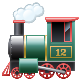 How Locomotive emoji looks on Whatsapp.