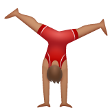 How Man Cartwheeling: Medium Skin Tone emoji looks on Whatsapp.