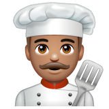 Bagaimana Man Cook: Medium Skin Tone emoji terlihat di Whatsapp.