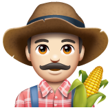 Bagaimana Man Farmer: Light Skin Tone emoji terlihat di Whatsapp.