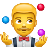 How Man Juggling emoji looks on Whatsapp.