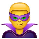 How Man Supervillain emoji looks on Whatsapp.