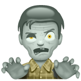 Como o emoji do Homem zumbi é exibido no Whatsapp.