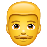 Como o emoji do Homem é exibido no Whatsapp.