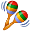 How Maracas emoji looks on Whatsapp.