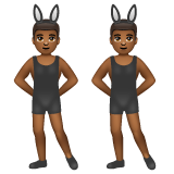 A quoi ressemblent les emoji Hommes avec des oreilles de lapin : peau mate sur Whatsapp.