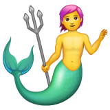 How Merman emoji looks on Whatsapp.