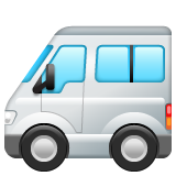 Bagaimana Minibus emoji terlihat di Whatsapp.