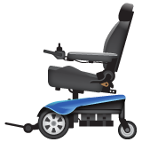 Bagaimana Motorized Wheelchair emoji terlihat di Whatsapp.