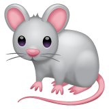 Bagaimana Mouse emoji terlihat di Whatsapp.