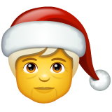 Hur Könsneutral tomte emoji ser ut på Whatsapp.