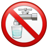 Bagaimana Non-Potable Water emoji terlihat di Whatsapp.