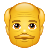 How Old Man emoji looks on Whatsapp.