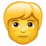 Hvordan Eldre voksen emoji ser ut på Whatsapp.