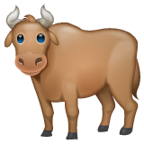 Bagaimana Ox emoji terlihat di Whatsapp.