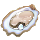 How Oyster emoji looks on Whatsapp.