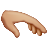 How Palm Down Hand: Medium-Light Skin Tone emoji looks on Whatsapp.