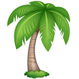 How Palm Tree emoji looks on Whatsapp.